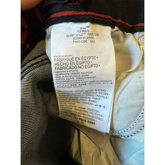 Levi's 514 Men's Straight Jeans W26 L27 Dark Wash Blue Denim - Picture 8 of 11